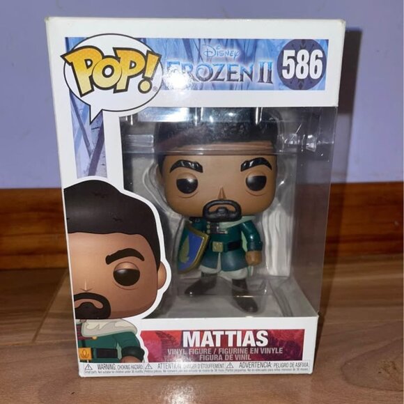 NWT DISNEY Mattias Frozen 2 Funko Pop action figure NEW IN BOX (box damaged) - Picture 3 of 10